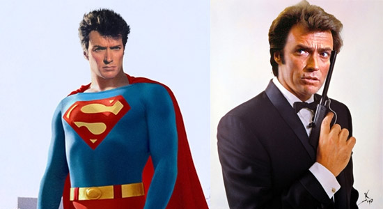 Client Eastwood como Superman y Bond