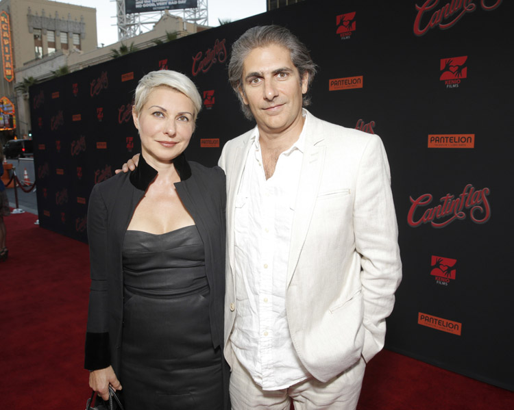 Michael Imperioli (R) and wife Victoria Imperioli attend the premiere of Pantelion Film's 'Cantinflas' at TCL Chinese Theatre on Wednesday, August 27, 2014 in Los Angeles. (Photo by Todd Williamson/Invision for Pantelion Films/AP Images)